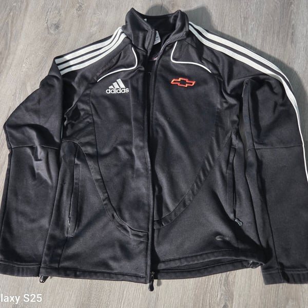 Adidas Clima365 Jacket Size S Black White Chevrolet Track Top