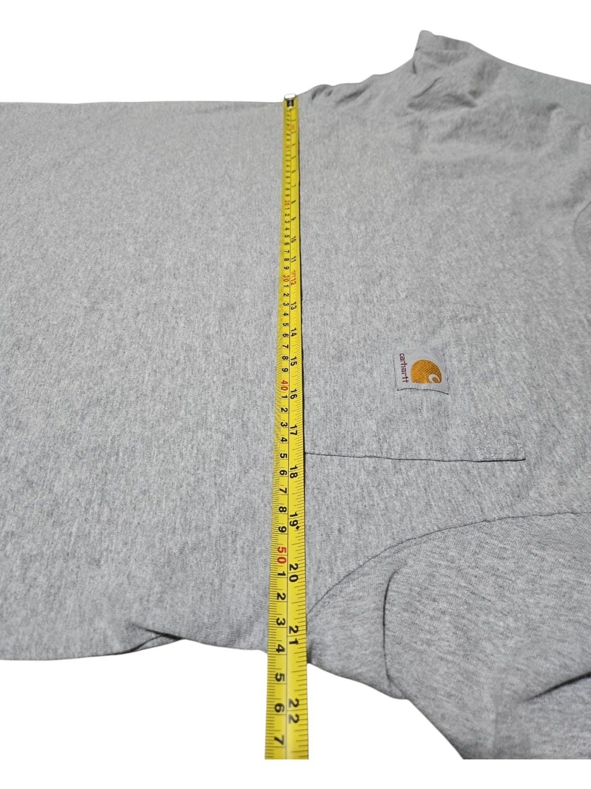 Carhartt Long Sleeve Pocket T-Shirt Heather Grey Men's Size Small 7
