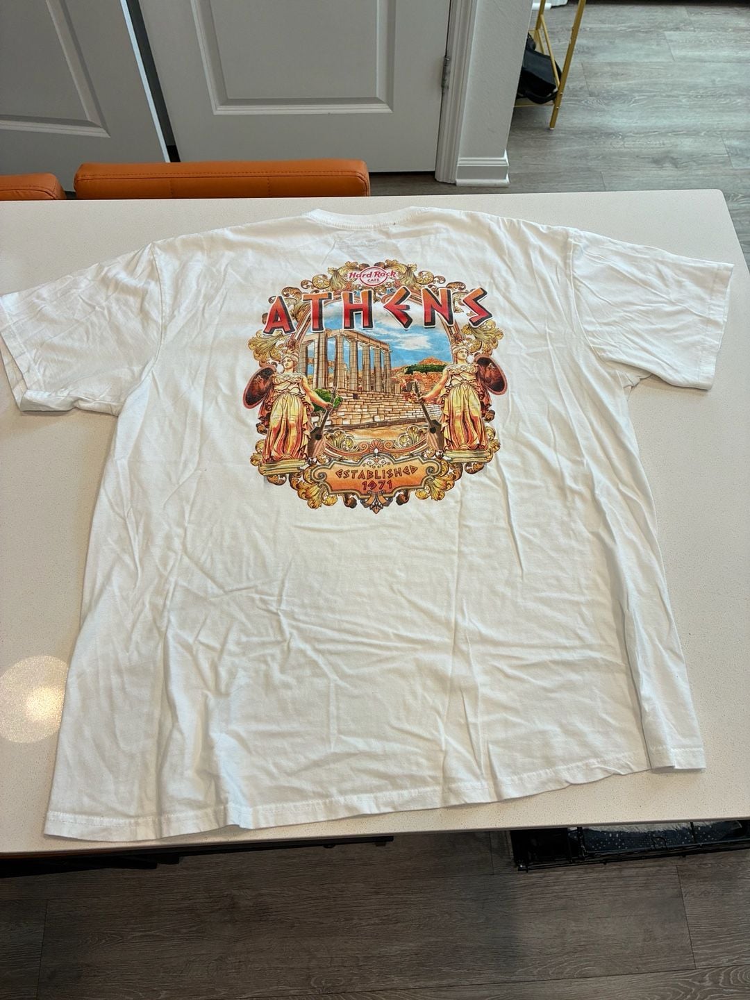 Hard Rock Cafe Athens T-Shirt XX Large White Cotton 2