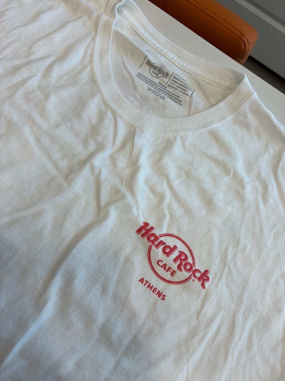 Hard Rock Cafe Athens T-Shirt XX Large White Cotton 6
