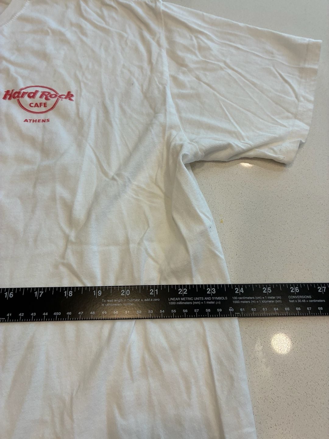 Hard Rock Cafe Athens T-Shirt XX Large White Cotton 8