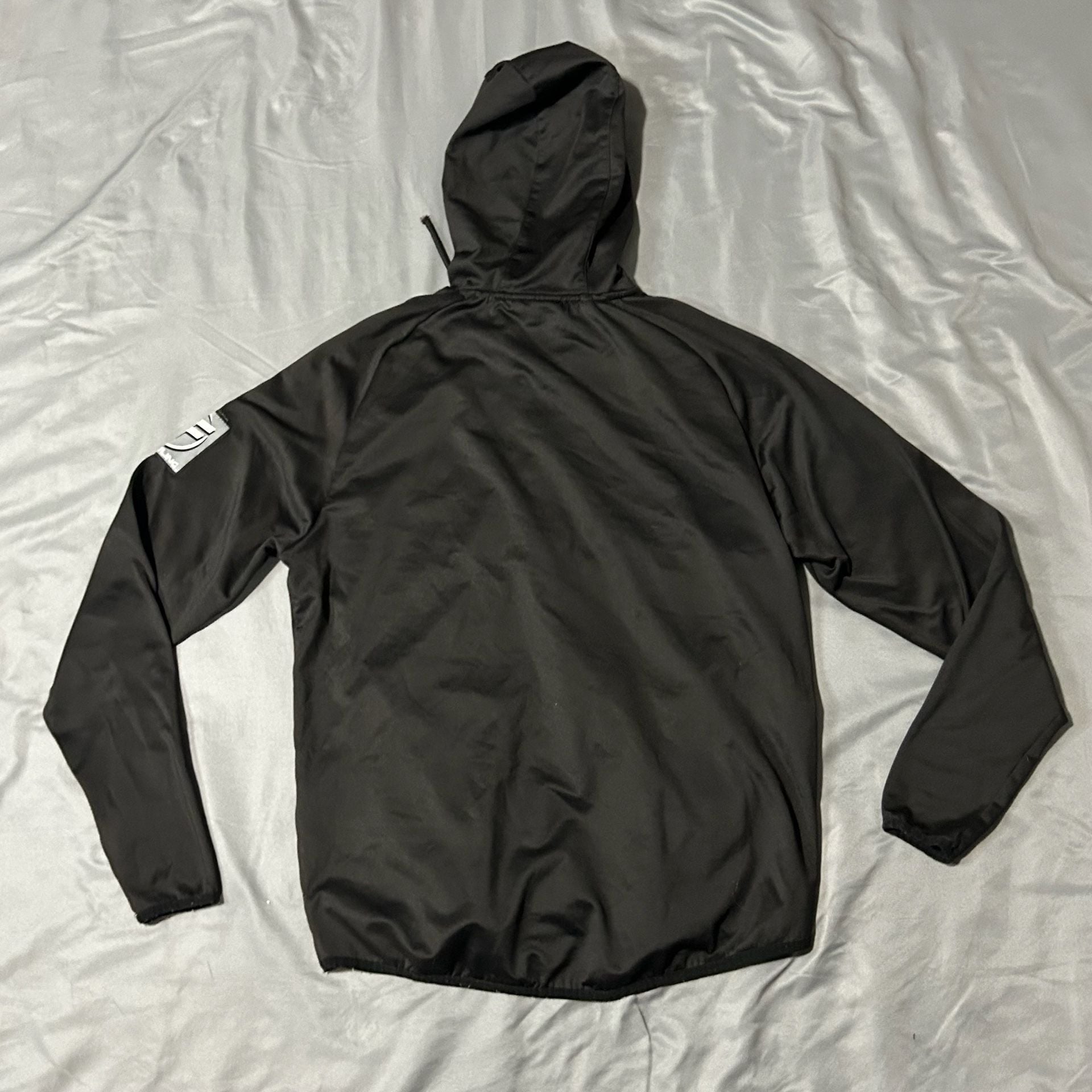 Nearfall Hoodie Size M Black Puffer Quilted 1/4 Zip Pullover 3