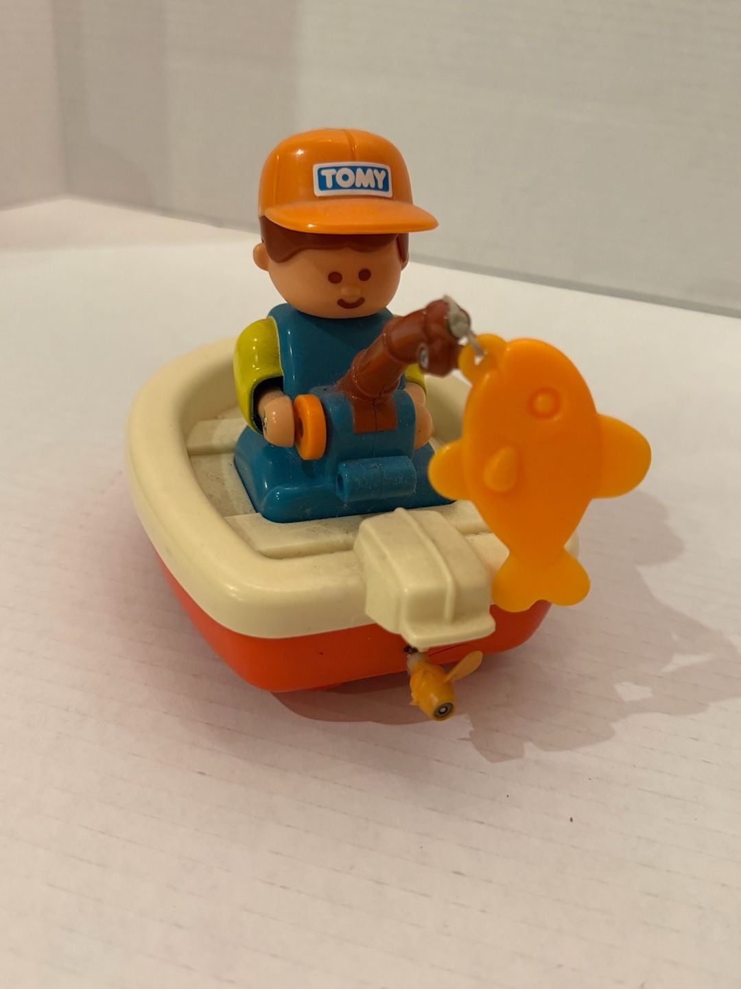 Tomy Vintage Fishing Boat w/ Fisherman Toy 1