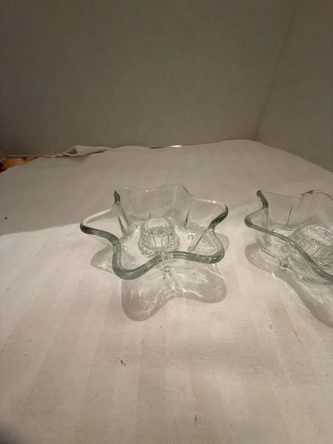 Anchor Hocking Star Shape Glass Taper Candle Holder 2