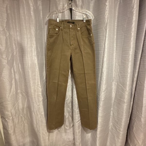 Banana Republic Laredo Pants Size 32L Khaki Brown Cotton Button Fly