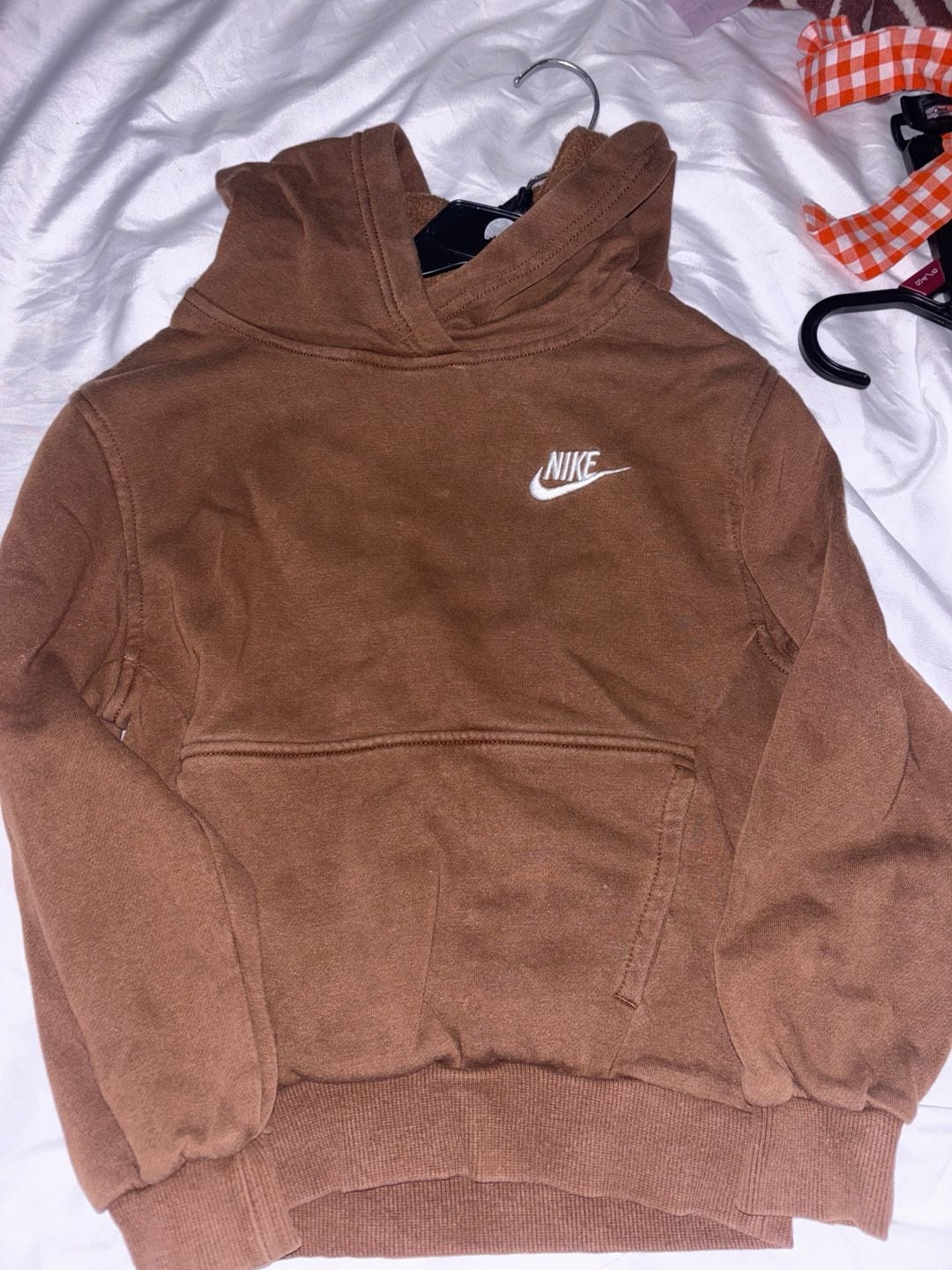 Kids Nike Hoodie Brown Pullover Sweatshirt 2