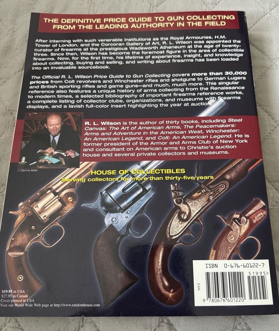 Official R. L. Wilson Price Guide to Gun Collecting Book Signed First Edition 2