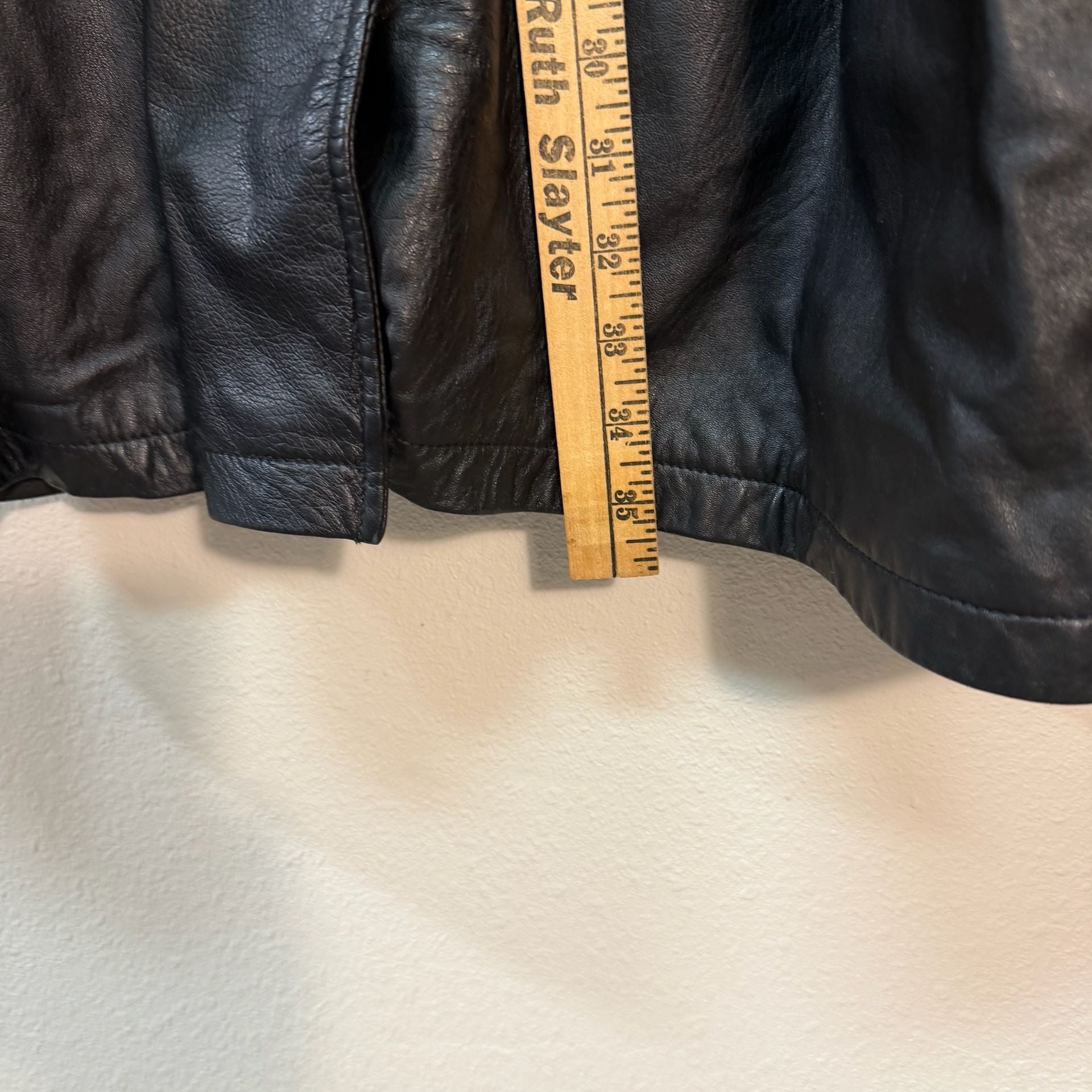 B.T. Limited Leather Jacket Size 3X Black Button Front Coat 8