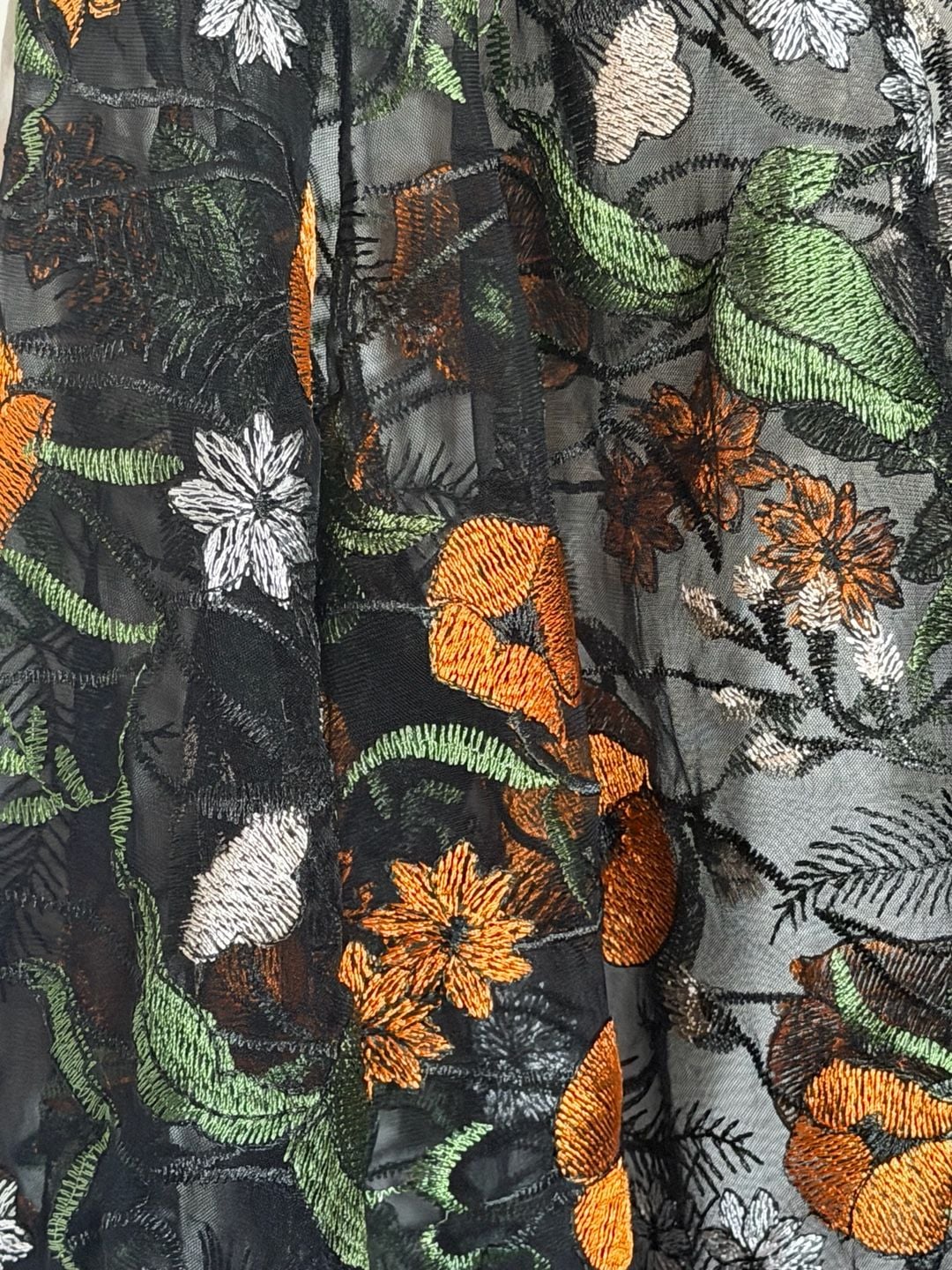 Miaspire 3L Sheer Floral Embroidery Cover up/Kimono 4
