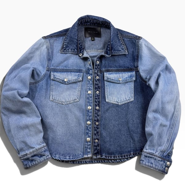 BLANKNYC Colorblock Denim Shacket S