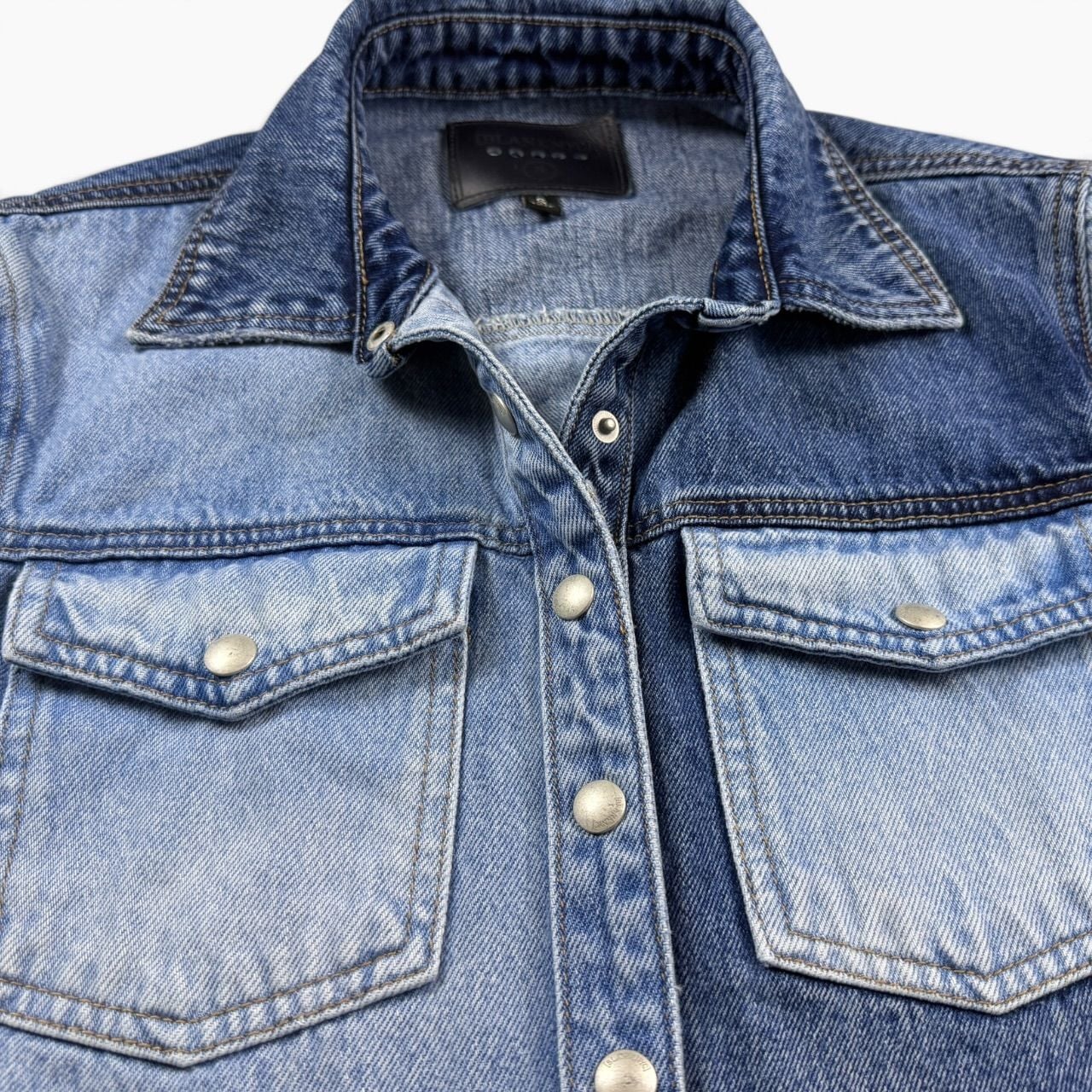 BLANKNYC Colorblock Denim Shacket S 7