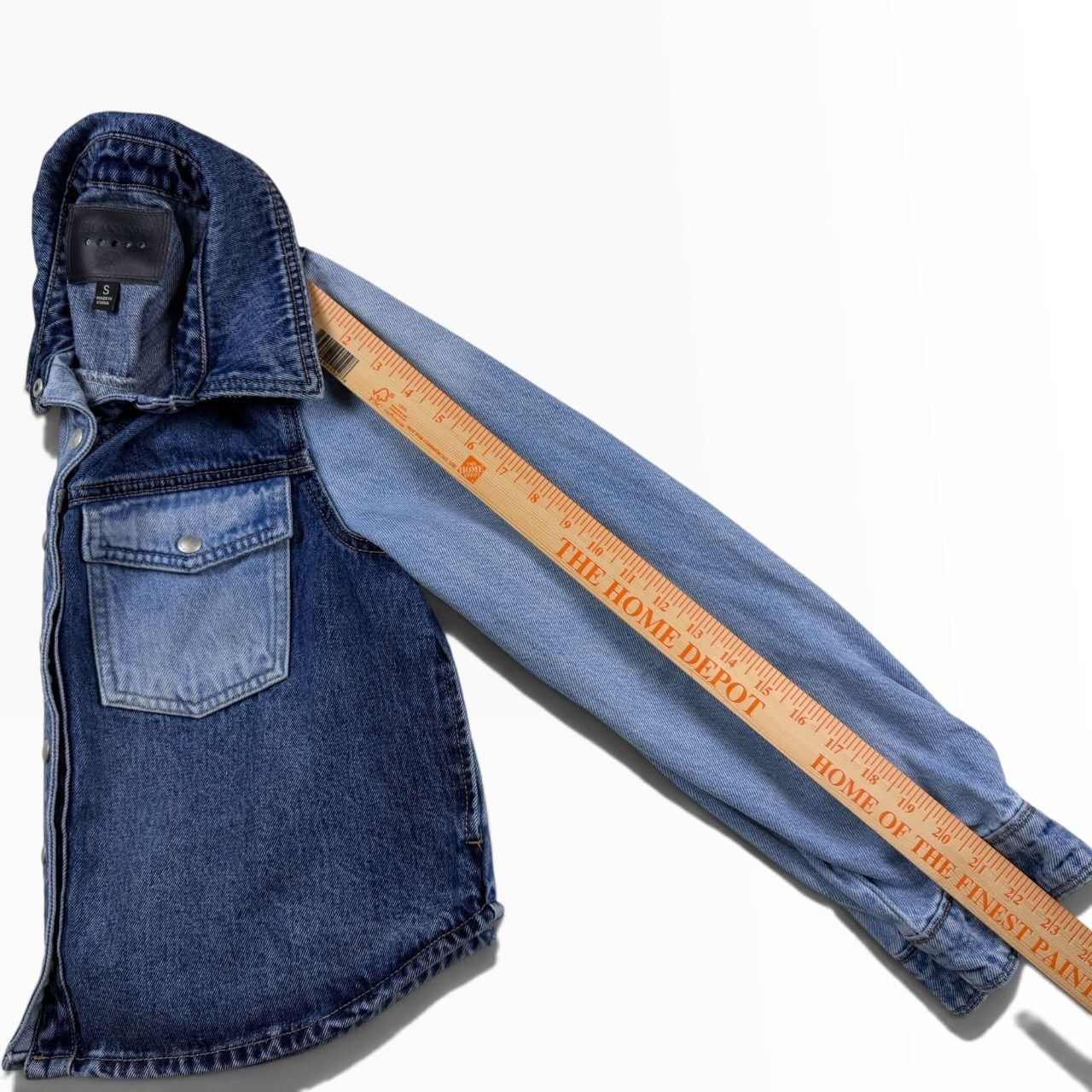 BLANKNYC Colorblock Denim Shacket S 9