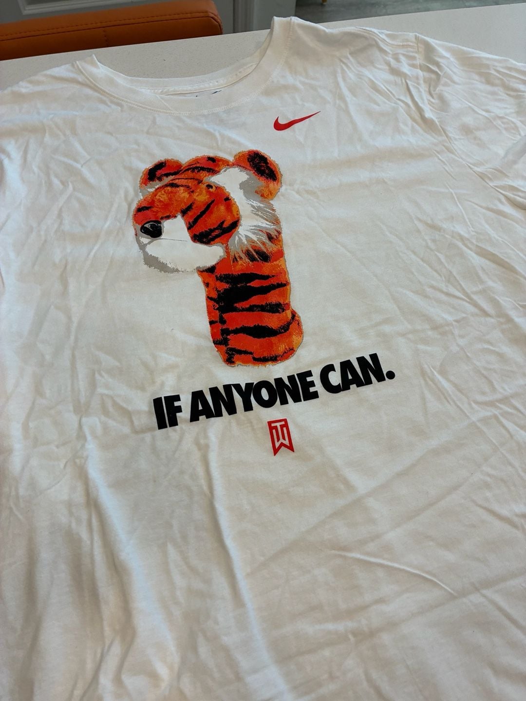 Nike Tiger Woods If Anyone Can T-Shirt Size XXL White 3