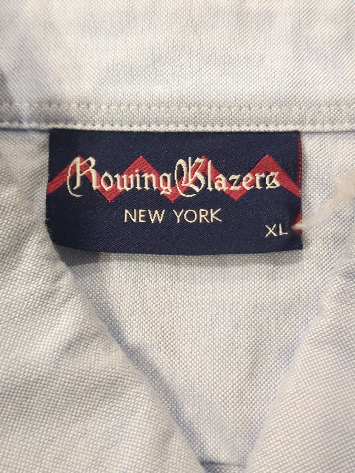 Rowing Blazers Oxford Shirt Size XL Light Blue Babar Elephant OCBD 3
