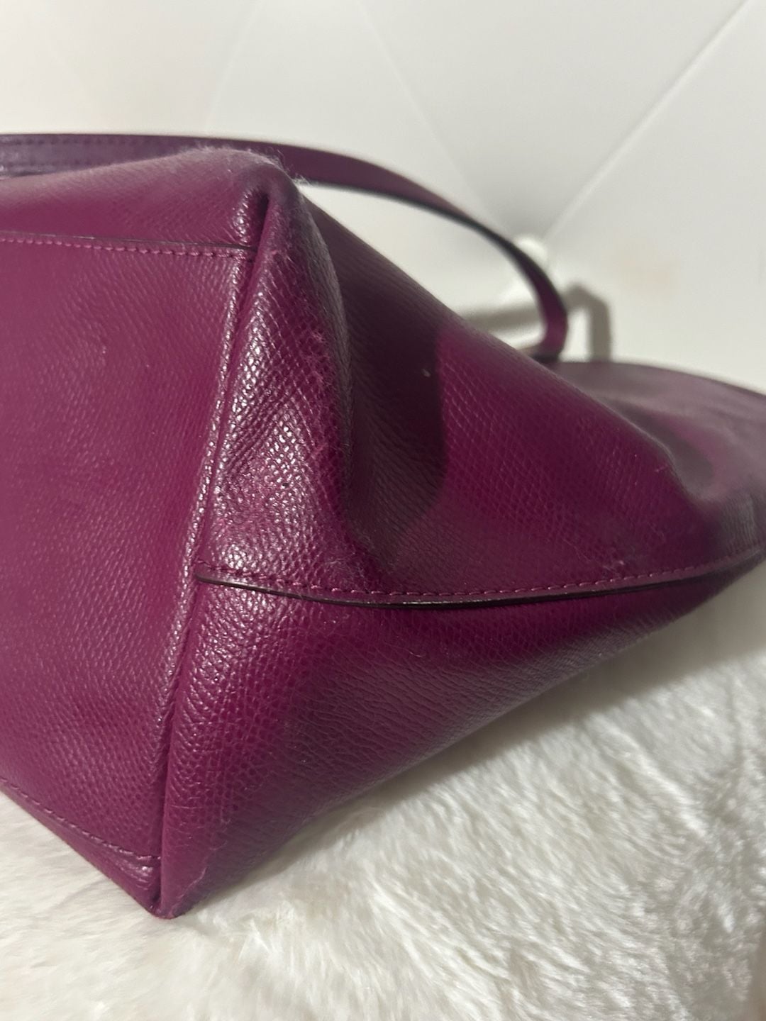 Coach City Zip Tote Fuchsia Crossgrain Leather 10