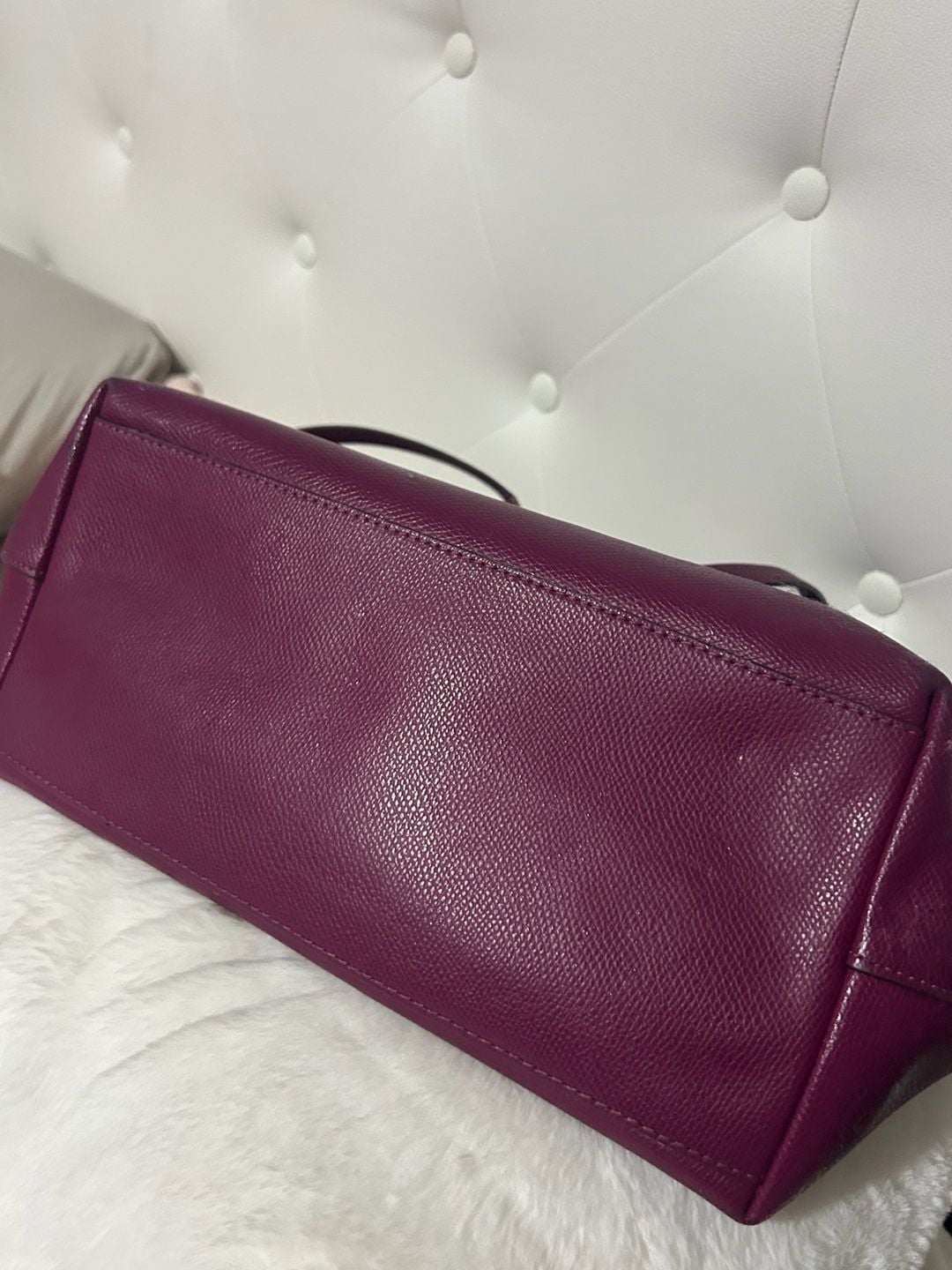 Coach City Zip Tote Fuchsia Crossgrain Leather 11