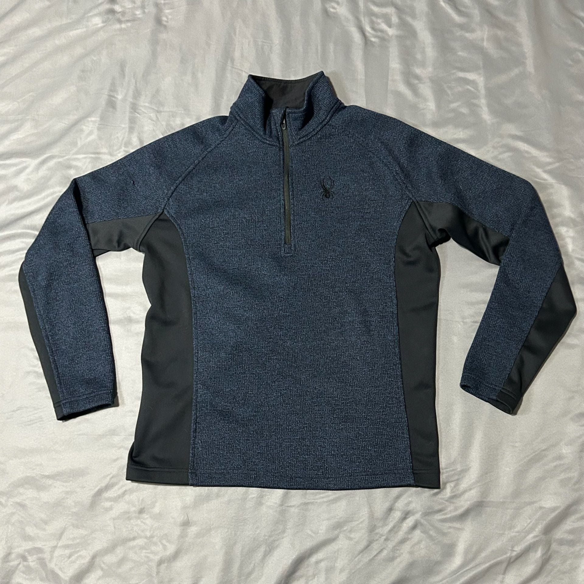 Spyder Outbound 1/2 Zip Fleece Pullover Blue Black 2