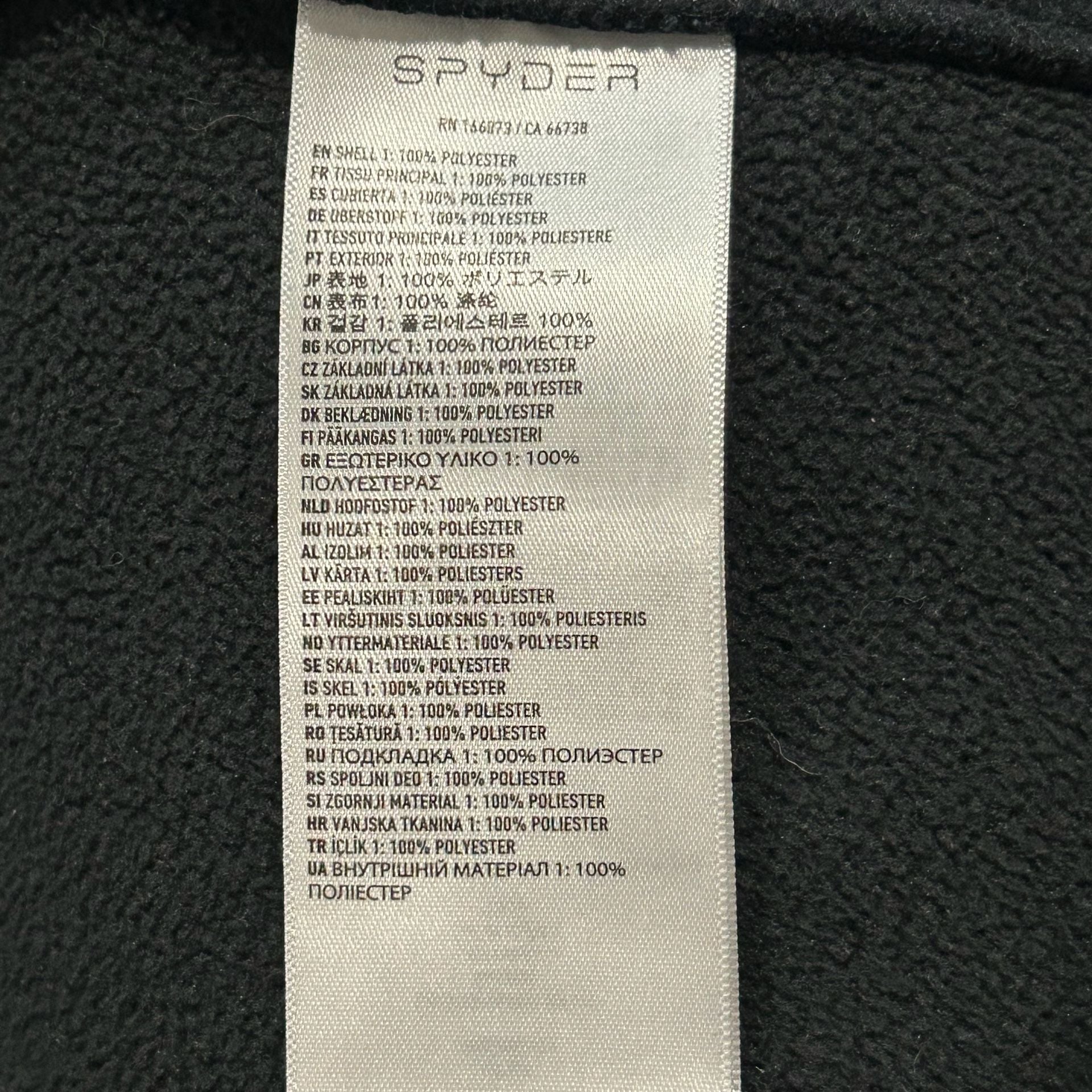 Spyder Outbound 1/2 Zip Fleece Pullover Blue Black 12