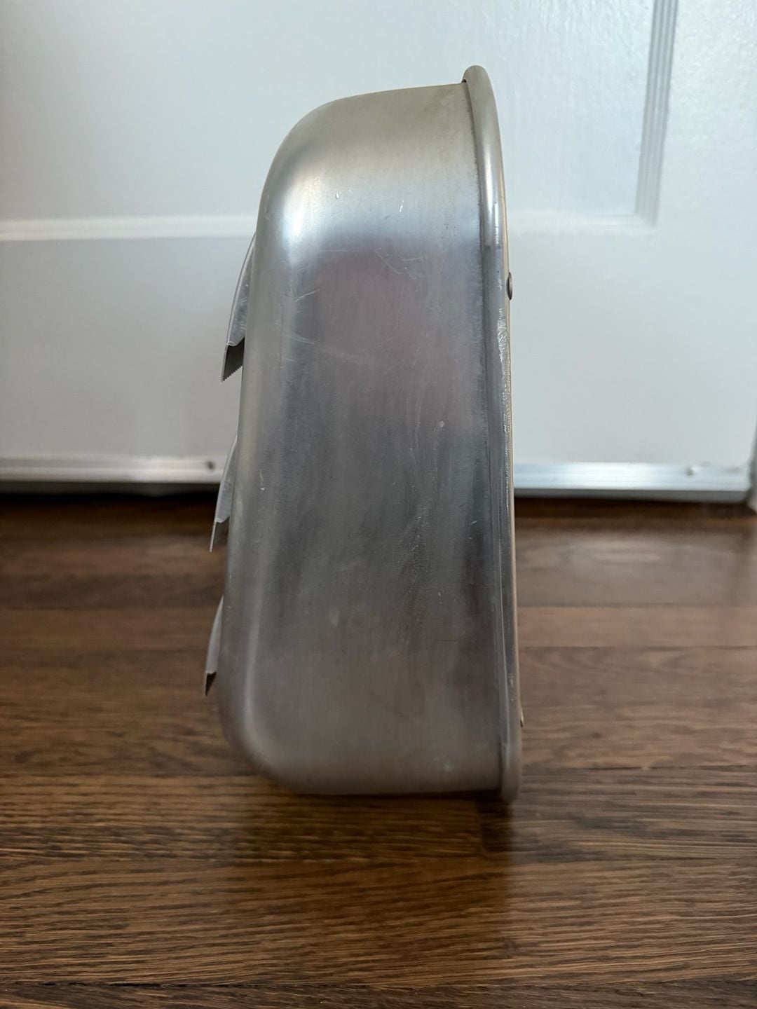 Vintage 1950s 1960s Aluminum Kitchen Wrap Paper Towel Dispenser Wall Mount Silver 2