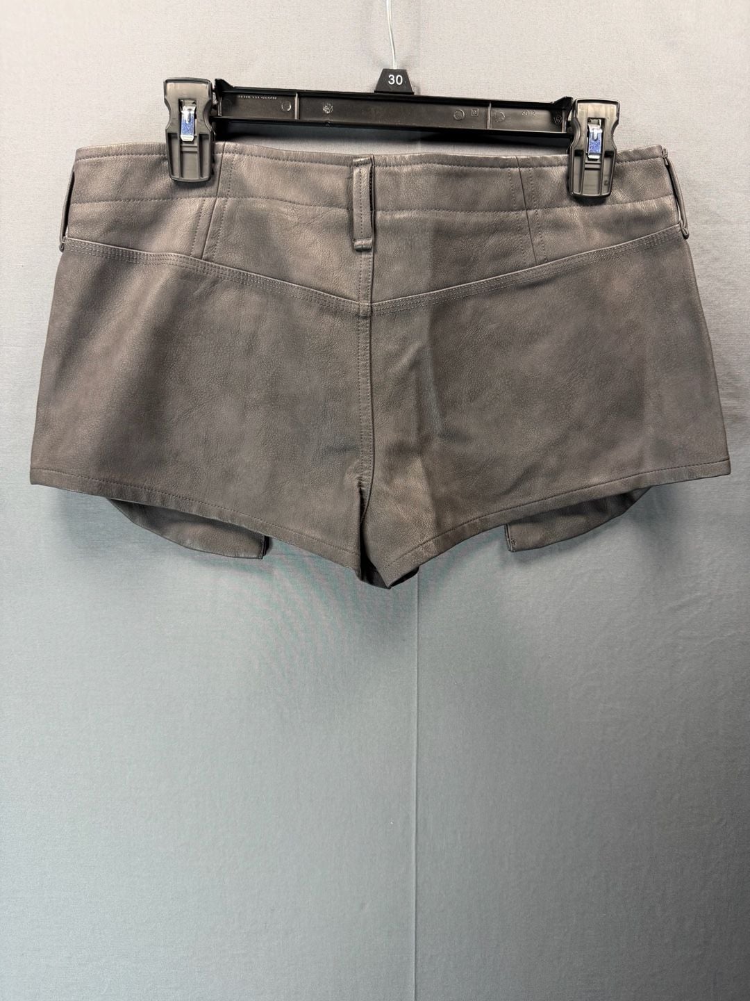 We The Free Shorts Size 6 Charcoal Combo Faux Leather Micro Cargo NWT 5