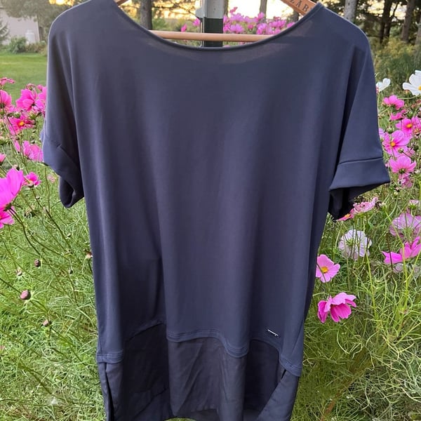 Calvin Klein Short Sleeve Tunic Size S Navy Blue