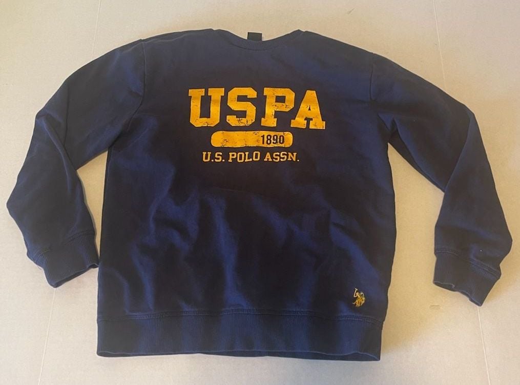 U.S. Polo Assn. Crewneck Sweatshirt Size L 10-12 Navy Blue USPA 1890 2