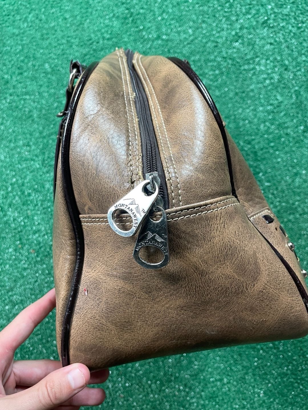 Montana West Horse Western Handbag Brown Studded Shoulder Bag 7