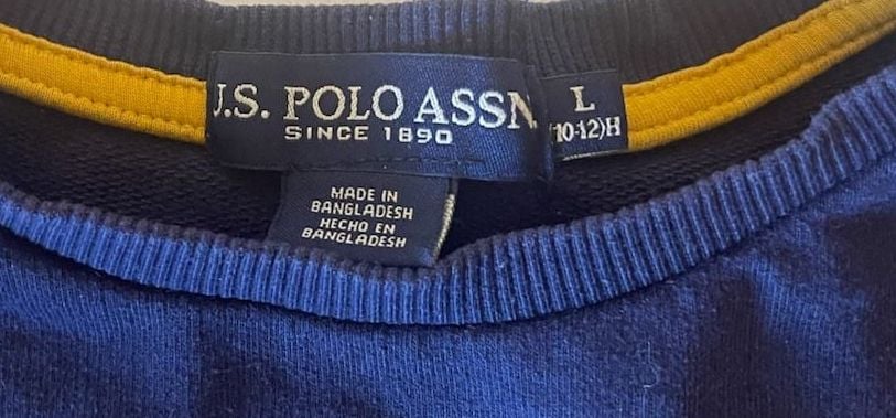 U.S. Polo Assn. Crewneck Sweatshirt Size L 10-12 Navy Blue USPA 1890 5