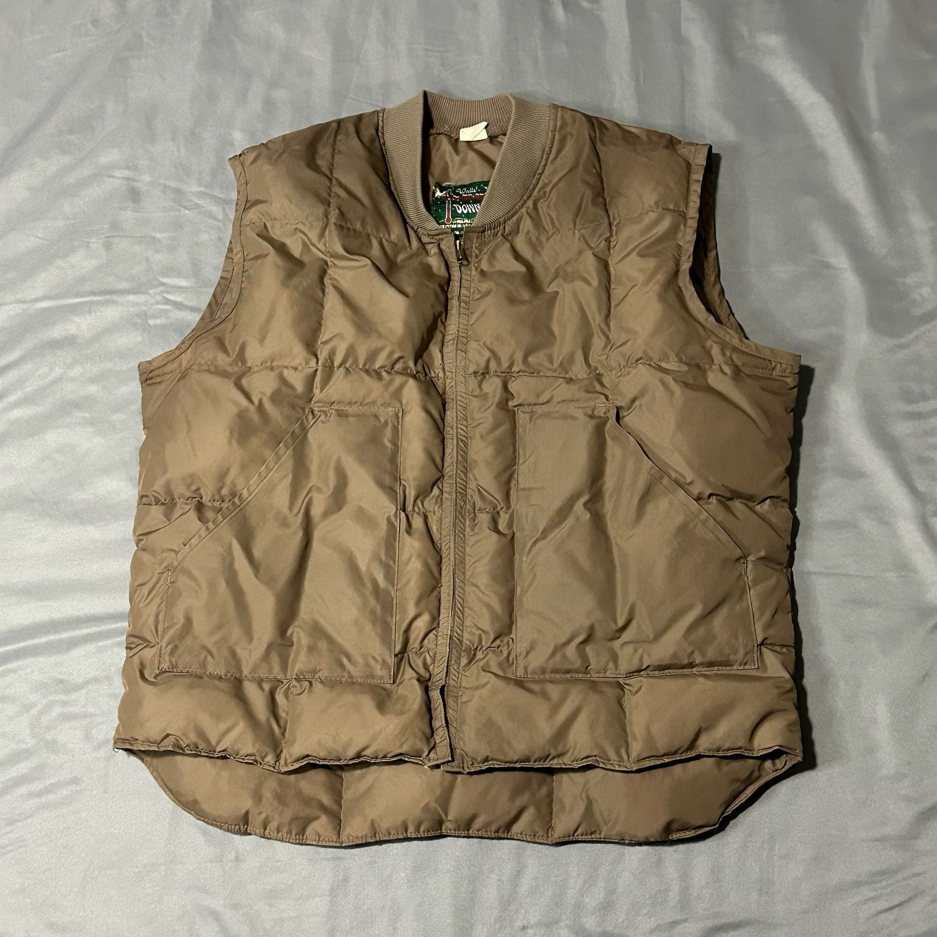 Walls Blizzard-Pruf Down Puffer Vest Size Large Tan Vintage 2
