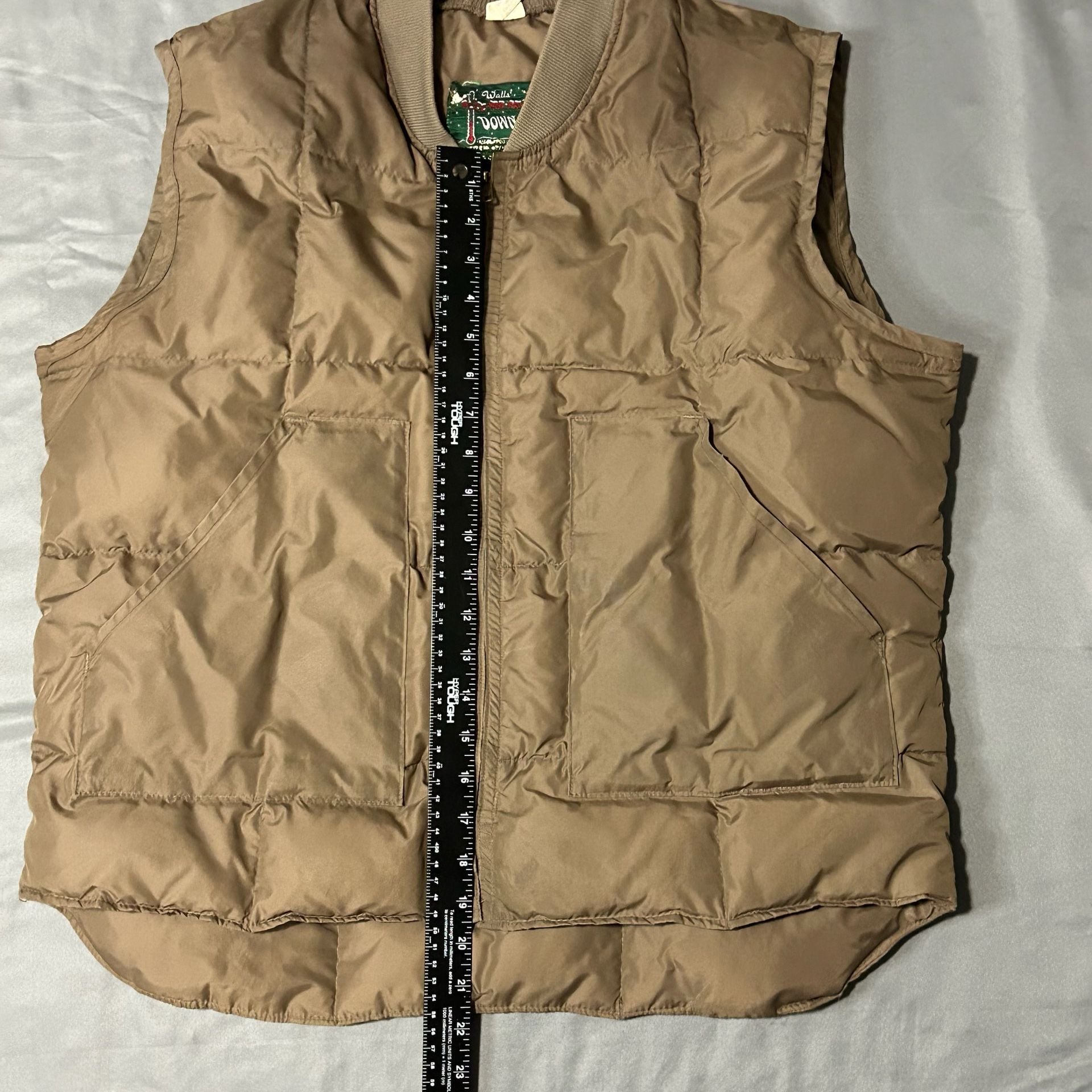 Walls Blizzard-Pruf Down Puffer Vest Size Large Tan Vintage 6
