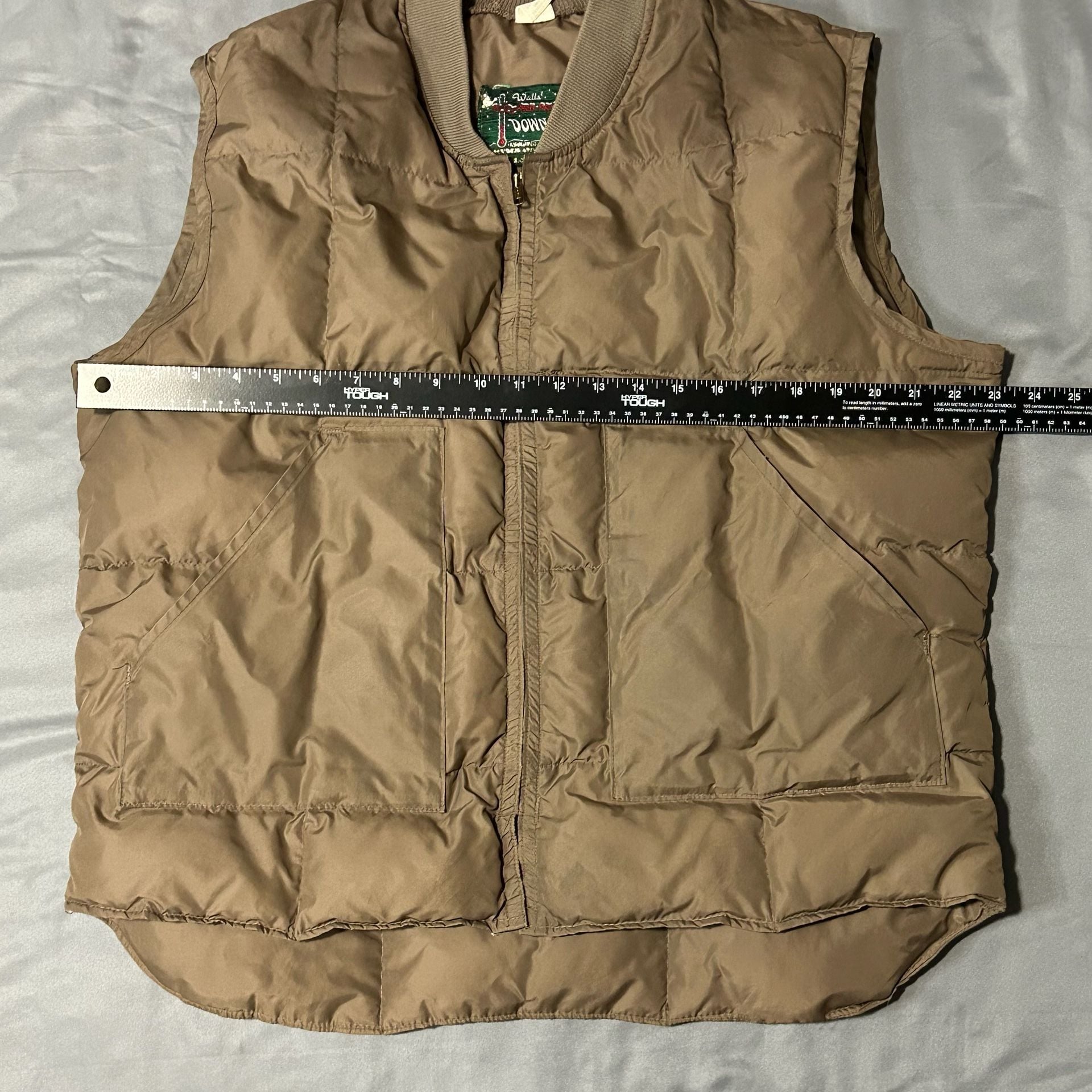 Walls Blizzard-Pruf Down Puffer Vest Size Large Tan Vintage 8