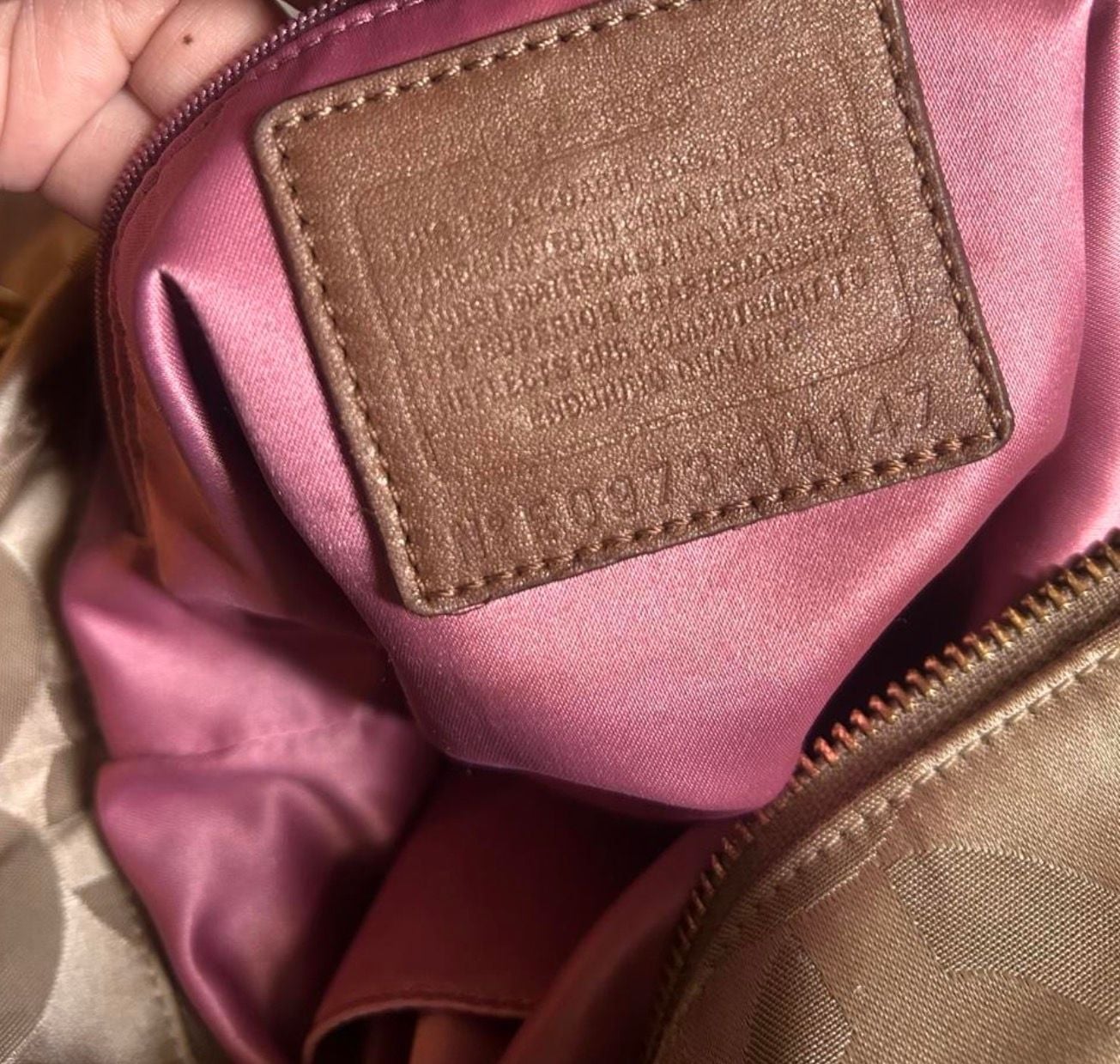 Y2K Vintage Coach Signature Sateen Gold Shoulder Bag 14147 5