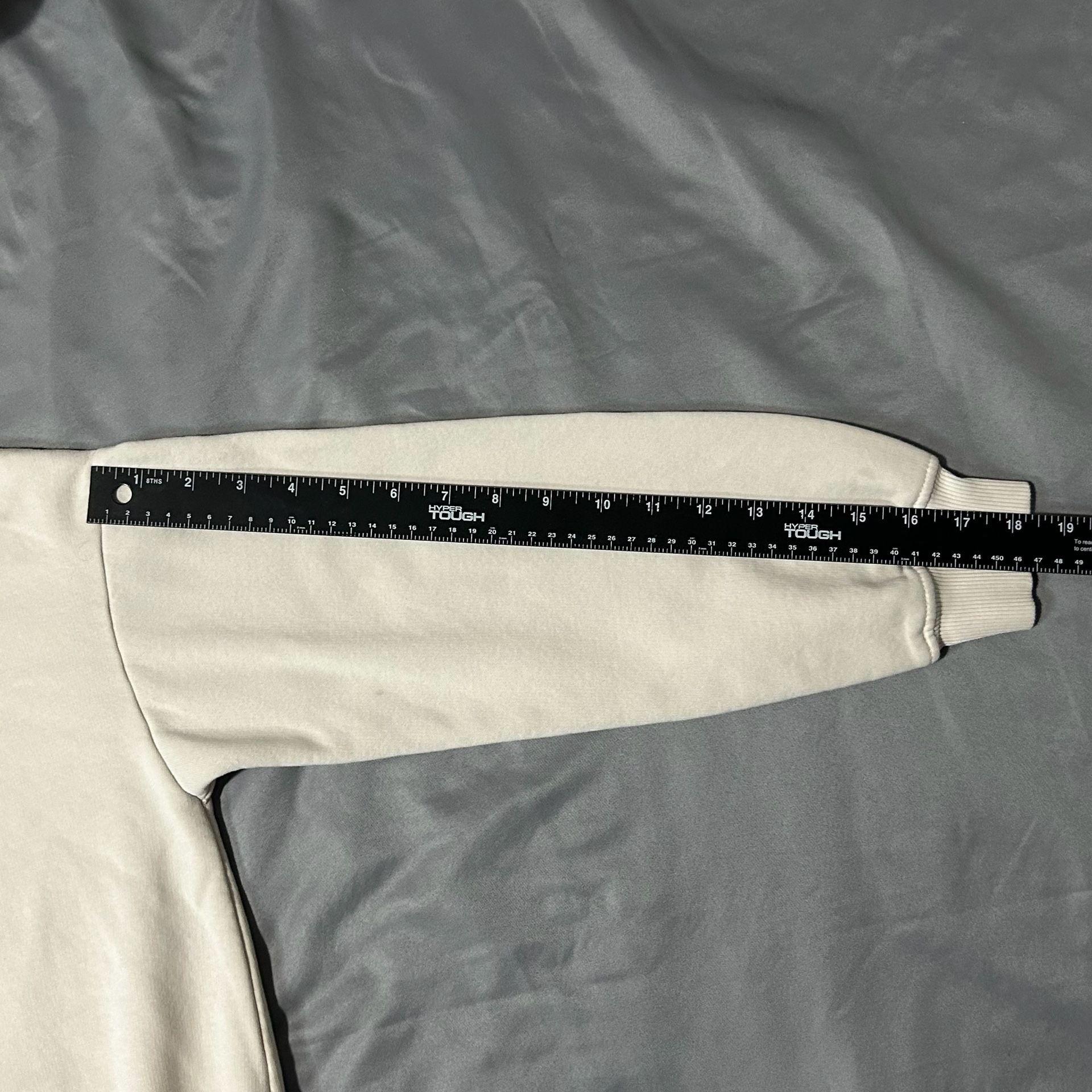 Levi's Fleece Hoodie Size L (10/12) Cream Logo Graphic Pullover 9