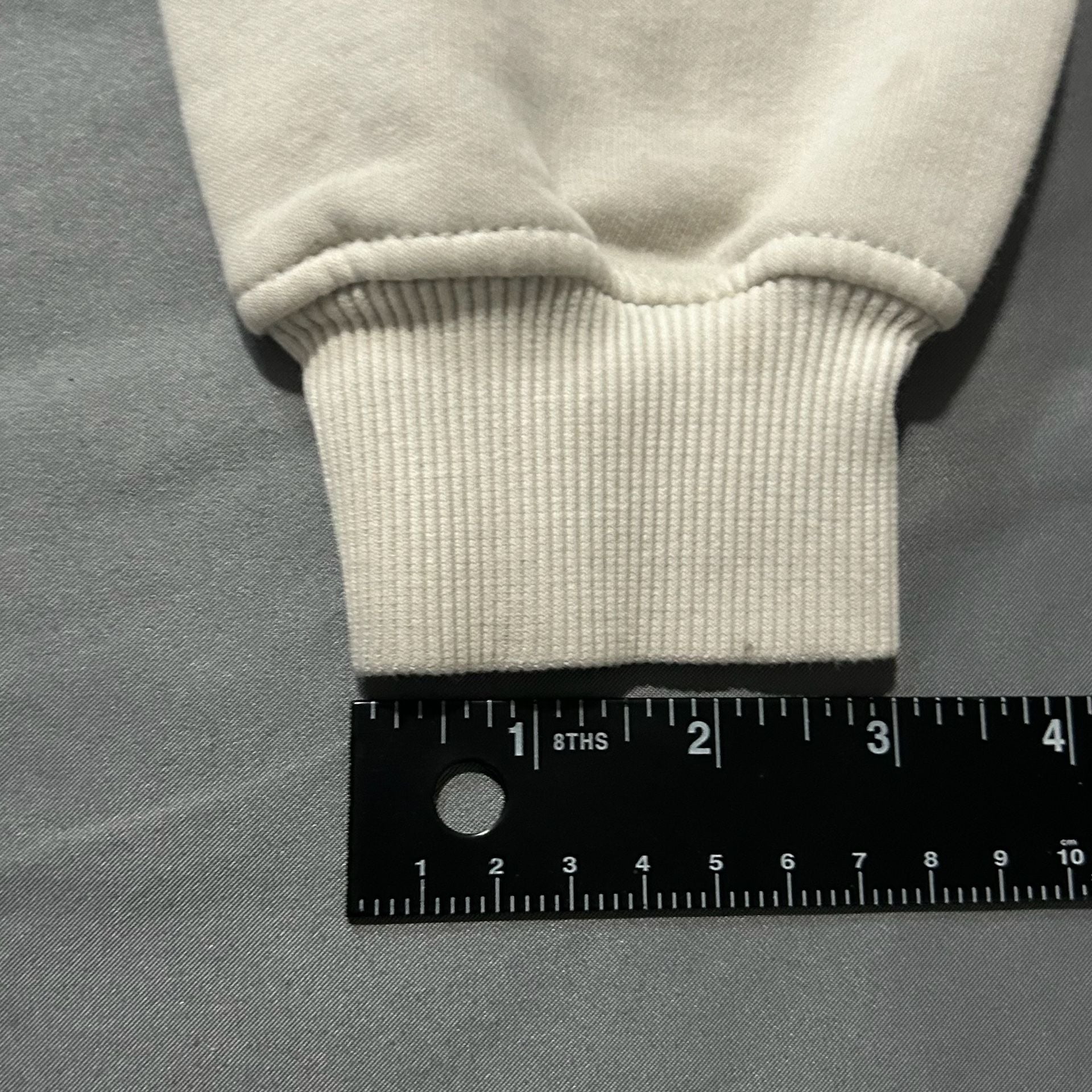 Levi's Fleece Hoodie Size L (10/12) Cream Logo Graphic Pullover 10