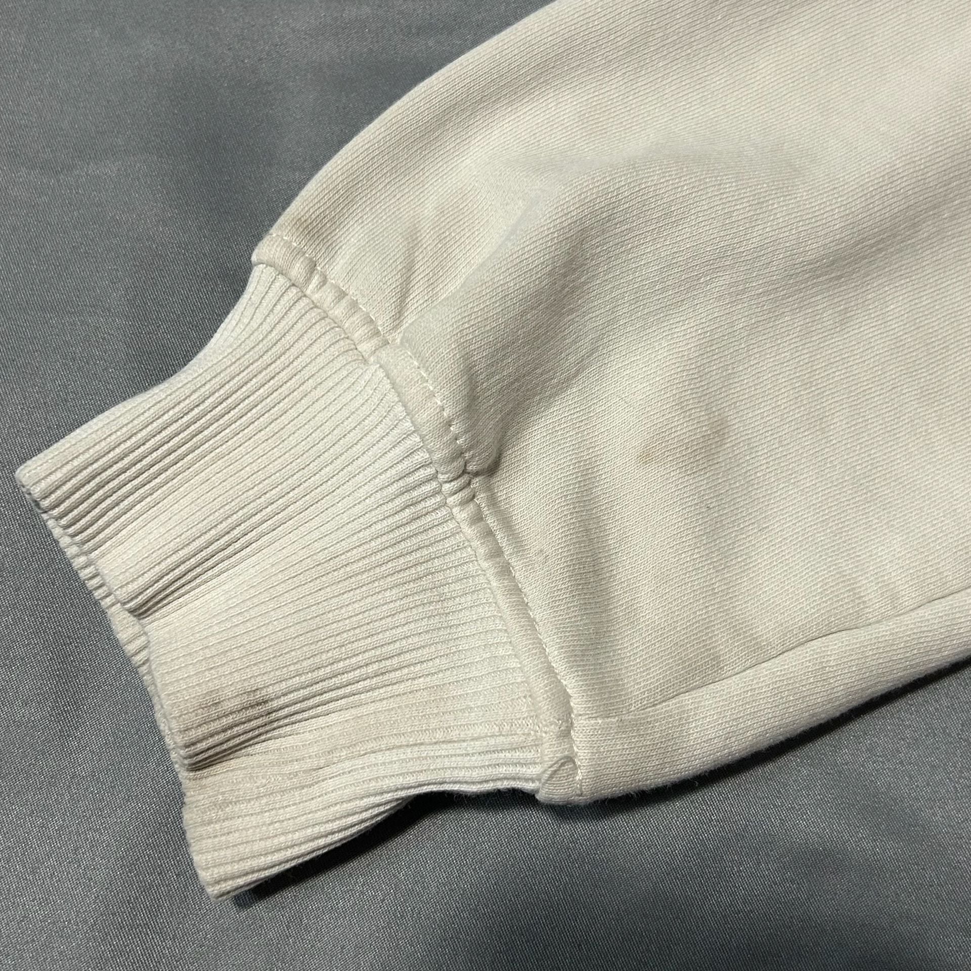 Levi's Fleece Hoodie Size L (10/12) Cream Logo Graphic Pullover 11
