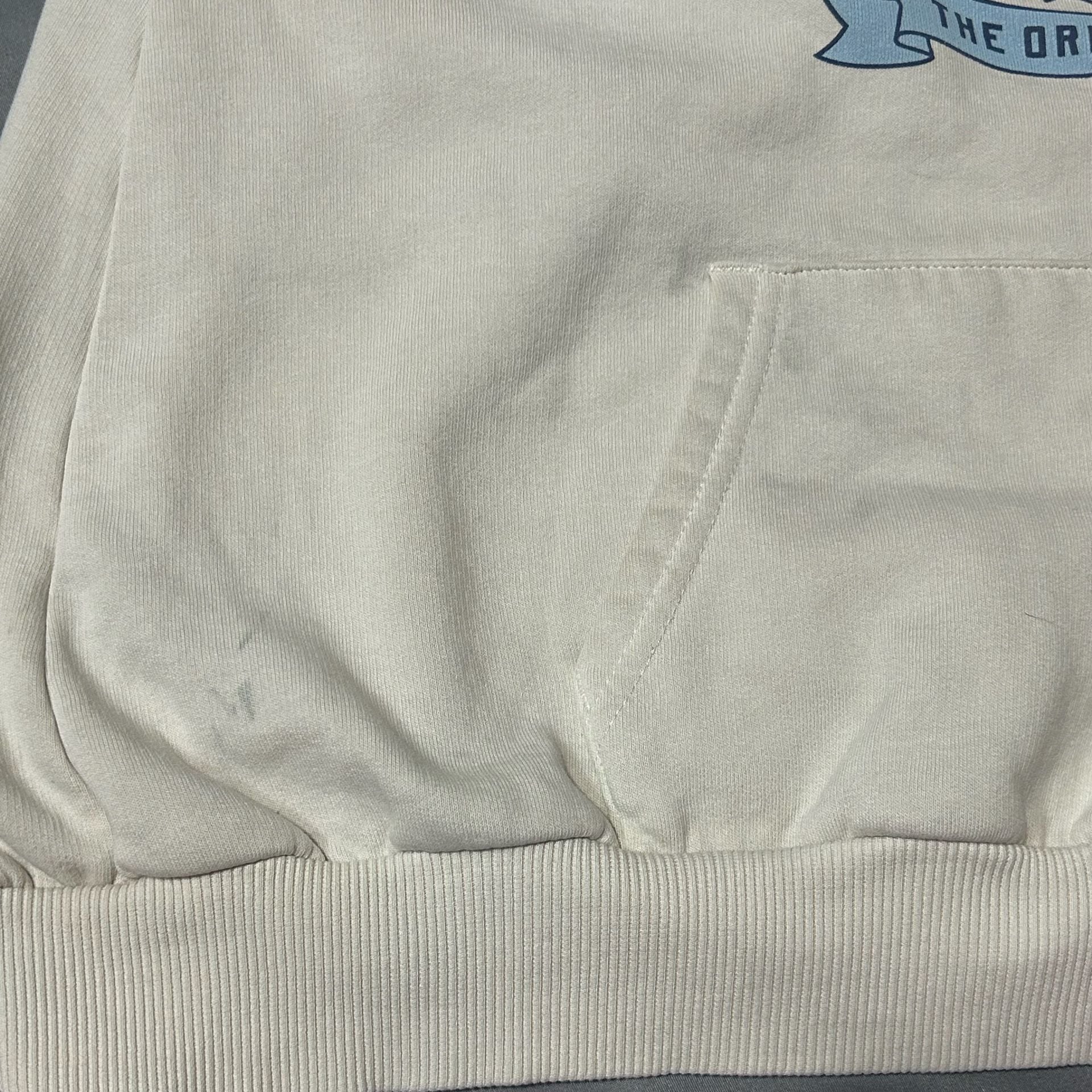 Levi's Fleece Hoodie Size L (10/12) Cream Logo Graphic Pullover 16