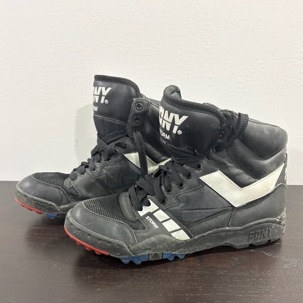 Pony Storm Size 9 Black High Top Sneakers