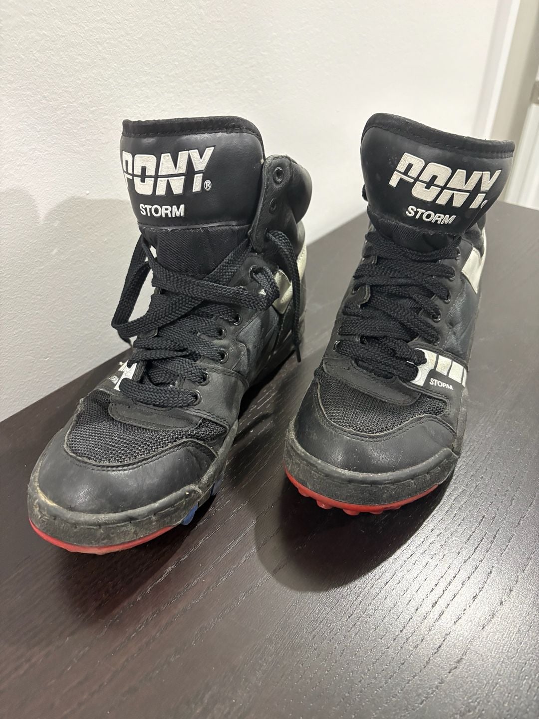 Pony Storm Size 9 Black High Top Sneakers 3