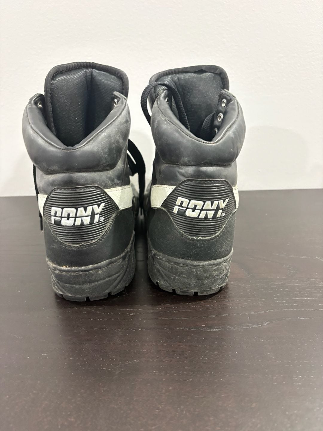 Pony Storm Size 9 Black High Top Sneakers 4