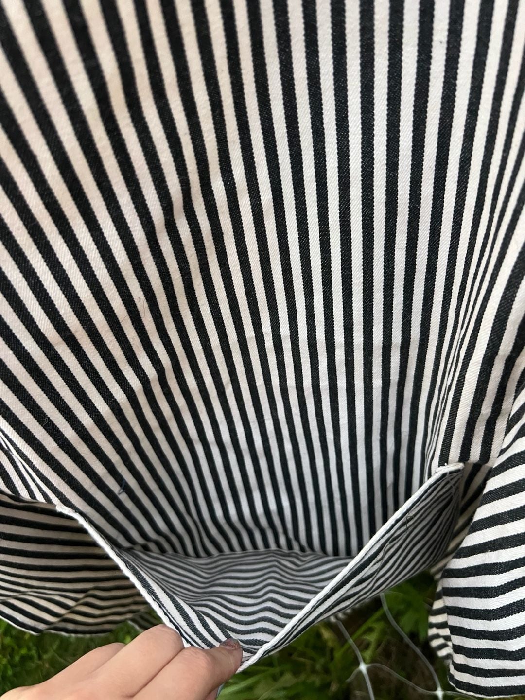 Paris Bistro Black And White Striped Kitchen Apron 3