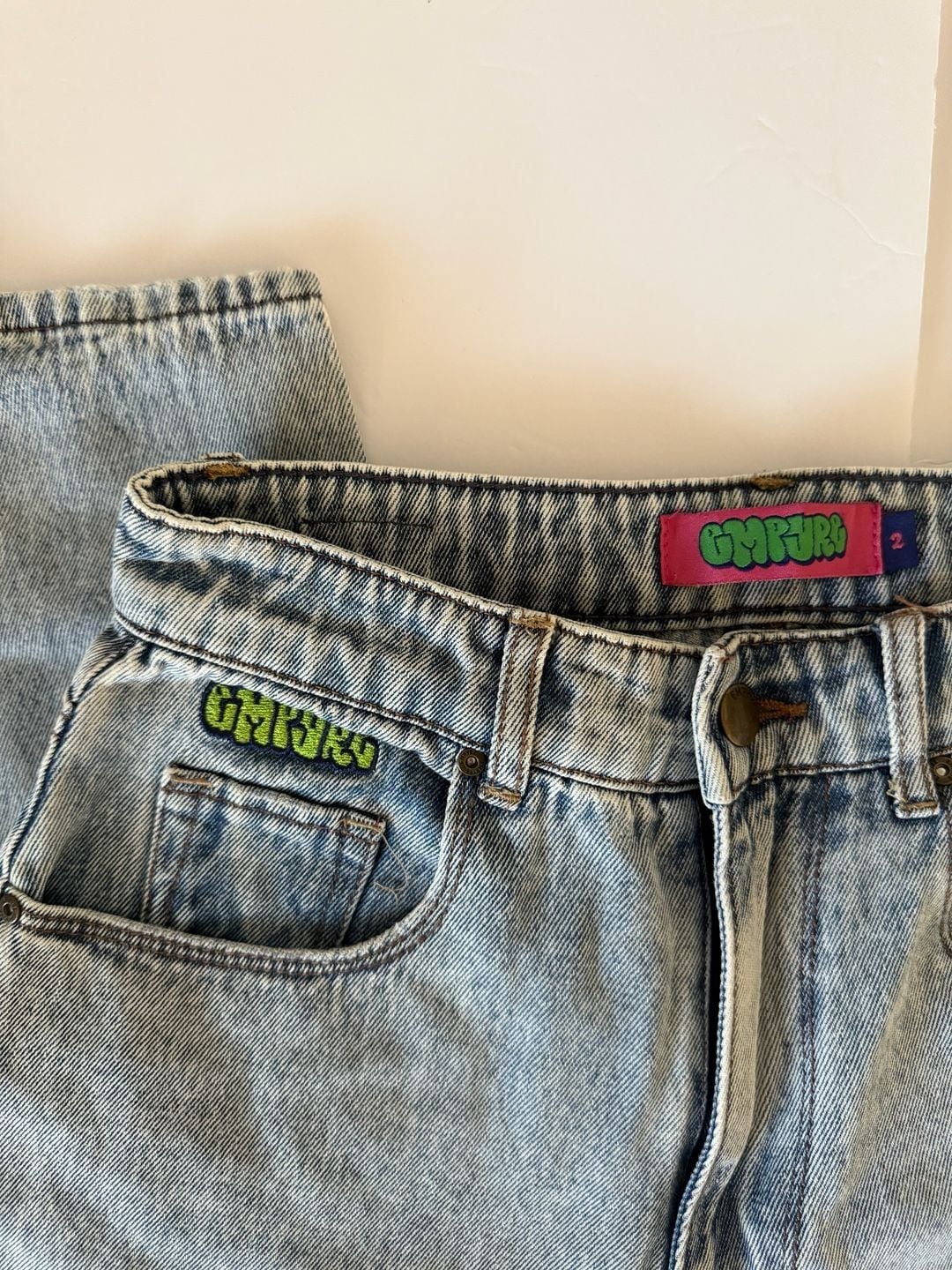 Empyre Tori Jeans Size 2 Light Wash Distressed Denim Skater 2