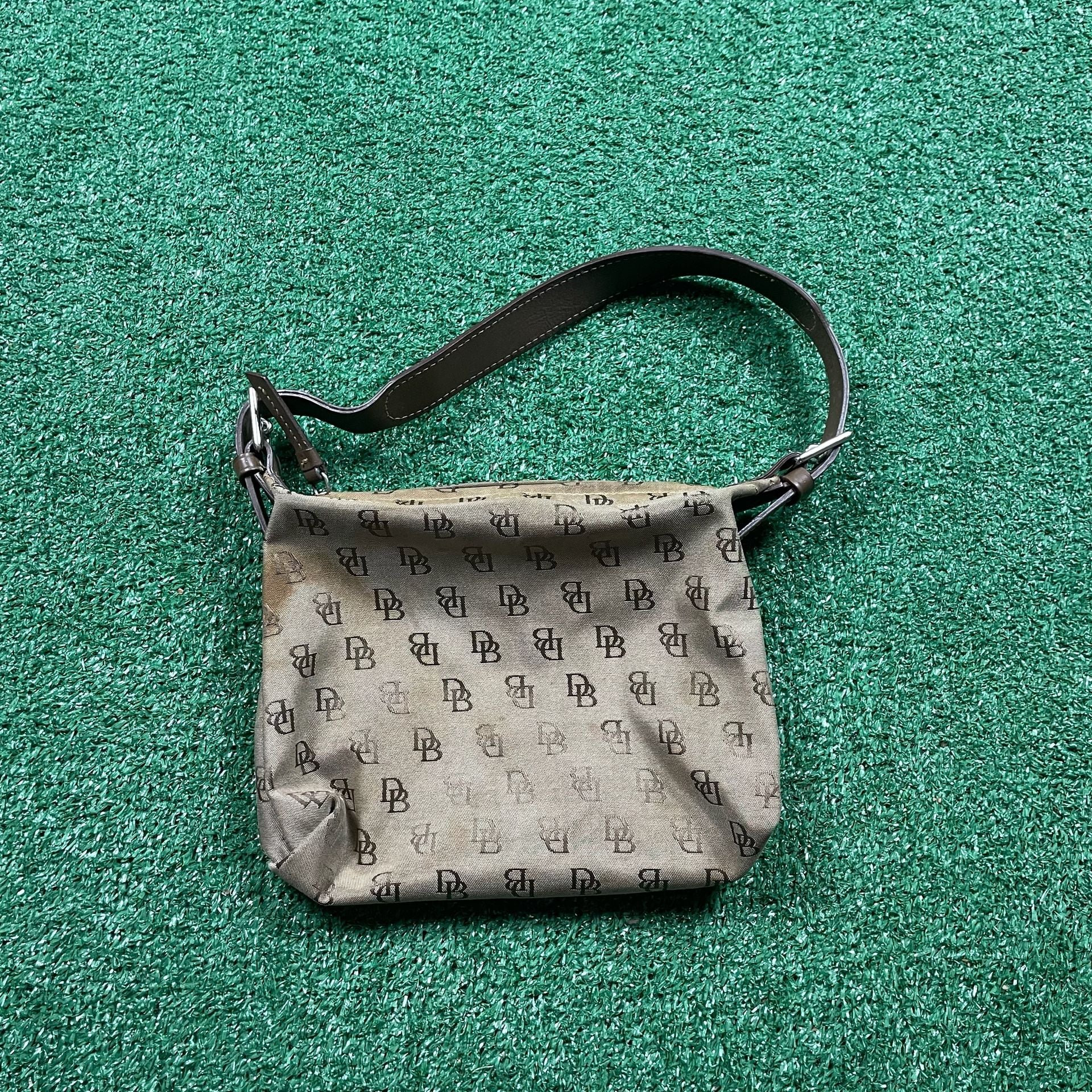 Dooney & Bourke Monogram Canvas Shoulder Bag Brown Y2K Handbag 2