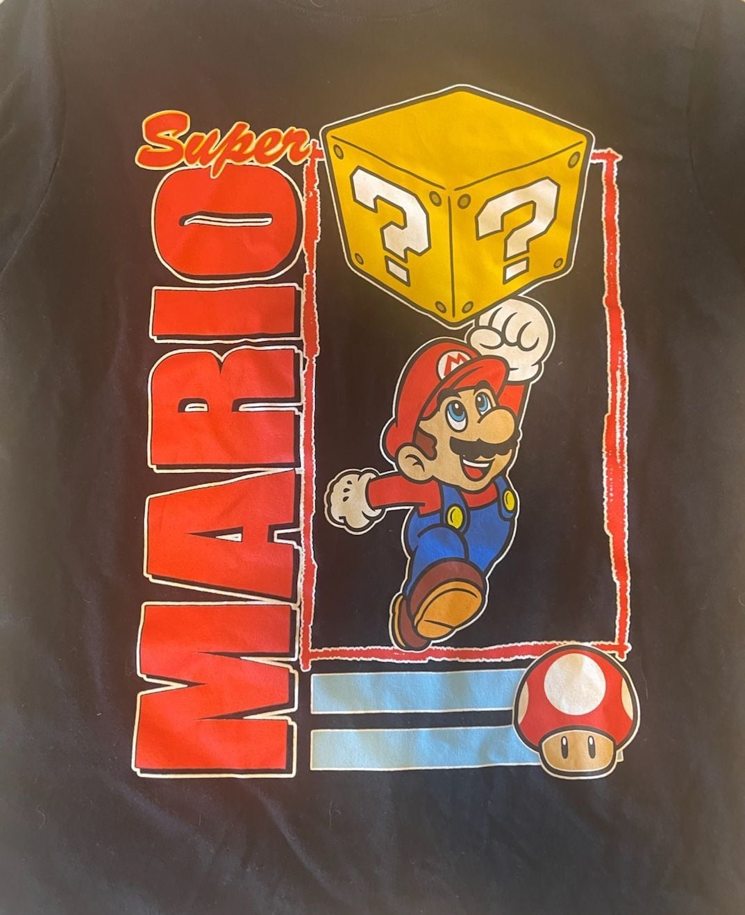Super Mario Graphic T-Shirt Size L (10/12) Black 3