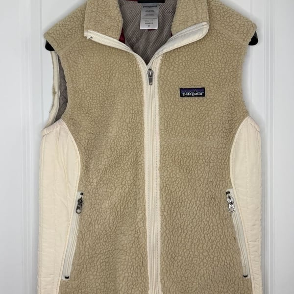 Patagonia Retro-X Vest Size M Beige Fleece