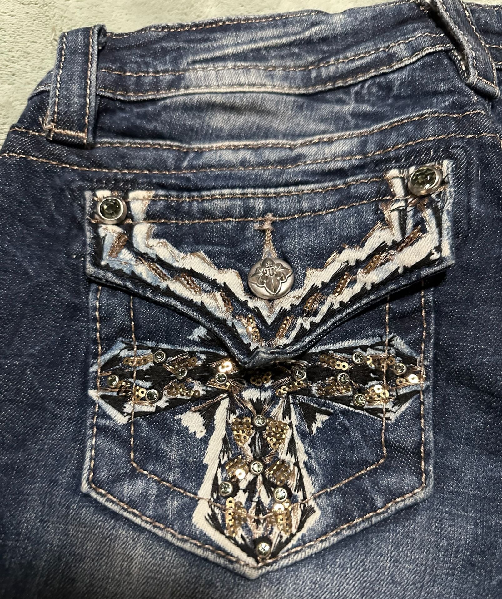 Miss Me Signature Boot Jeans Size 27 Dark Wash Denim Bootcut 10