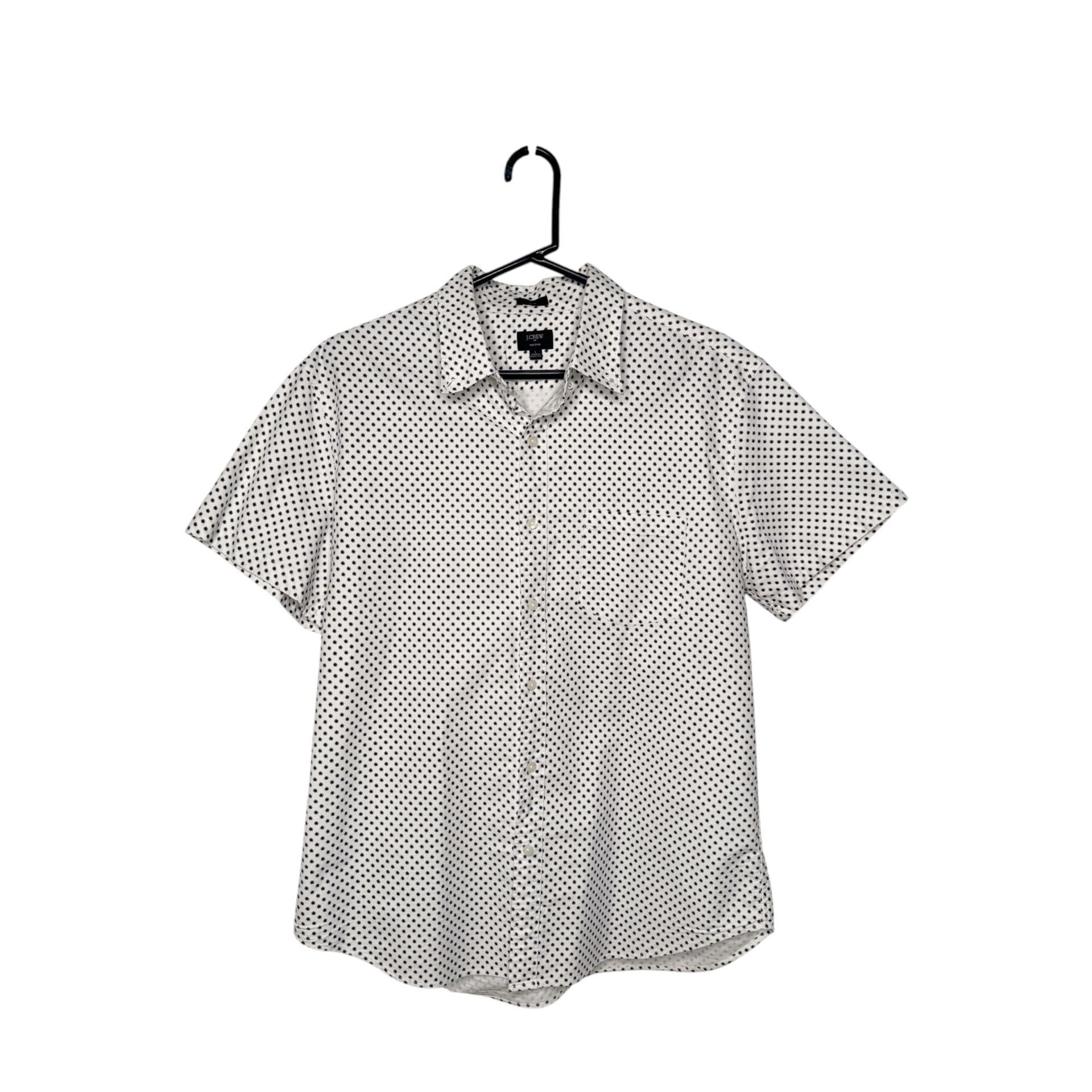 J.Crew Oxford Slim Short Sleeve Button Down Shirt Size L White 2