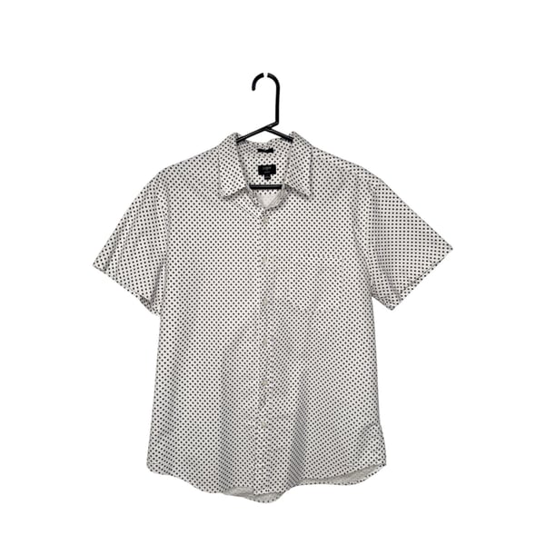 J.Crew Oxford Slim Short Sleeve Button Down Shirt Size L White