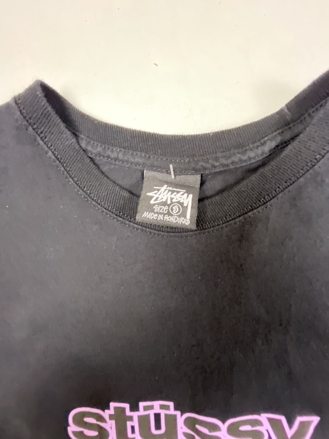 Stussy Typewriter Logo T-Shirt Size S Black 3