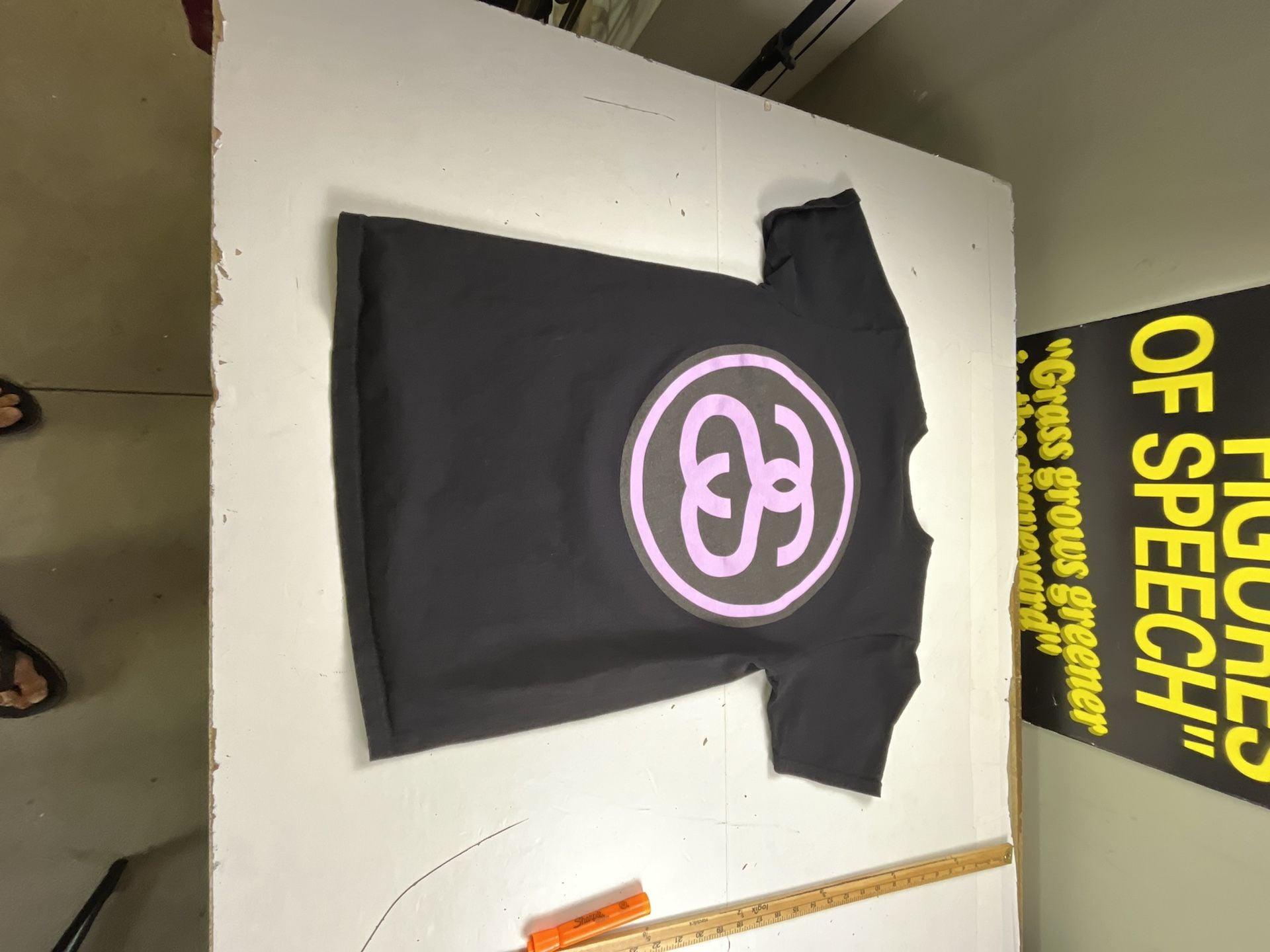 Stussy Typewriter Logo T-Shirt Size S Black 4