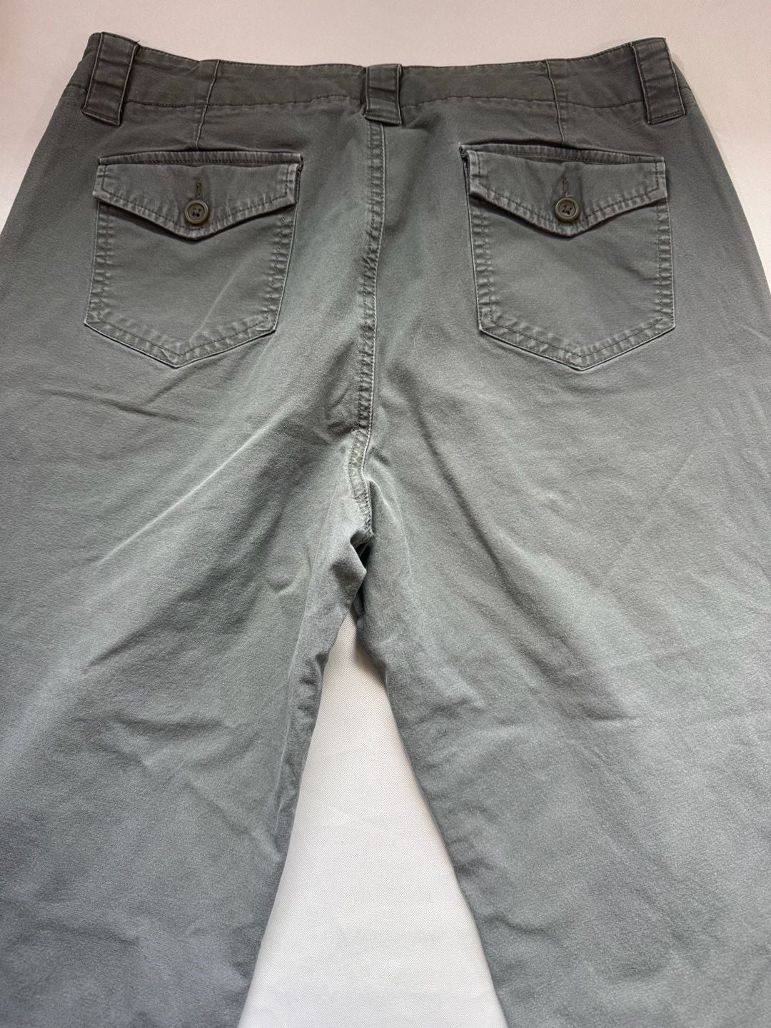 Slate Gray Capri Pants Utility Pocket Stretch Casual Cropped Women’s Size 10 6